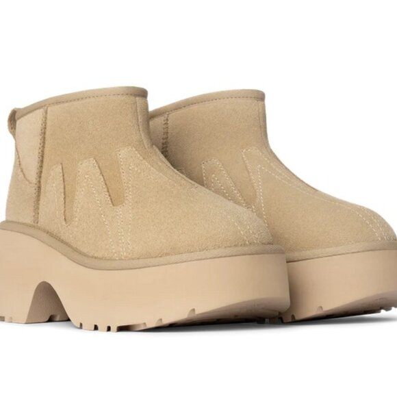 UGG Classic Ultra Mini New Heights Sunwave Women's Ankle Boot - Picture 2 of 8